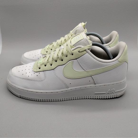 Nike Air Force 1 '07 Low 'White Lime' Mens Size 10.5 Casual Sneakers Streetwear‎